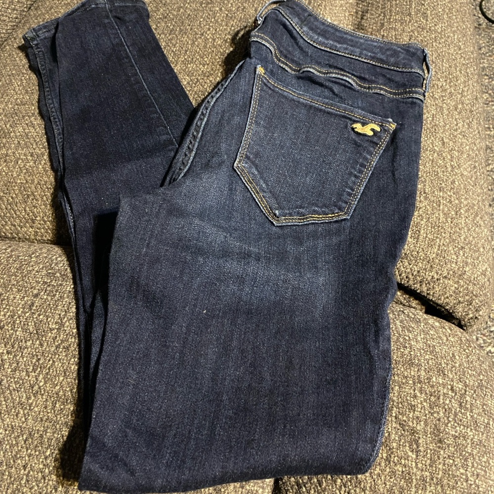 Hollister Women's Dark Blue Jeans Leggings